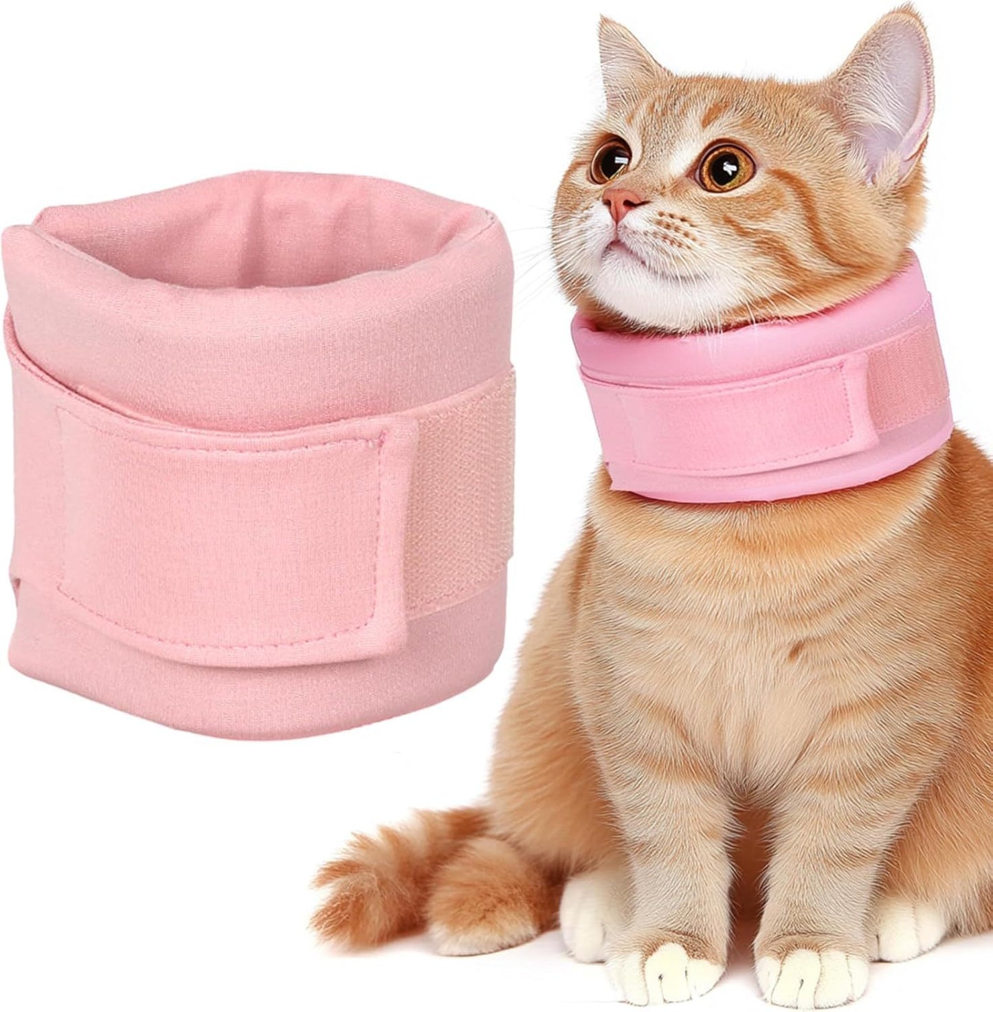 Easy fit, Cat Cone Collar, Neck Brace for Cat or Dog After Surgery Recover Collar Soft