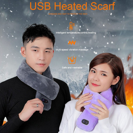 FlexiWarm Heated Scarf - 3  Heat Settings & USB Powered