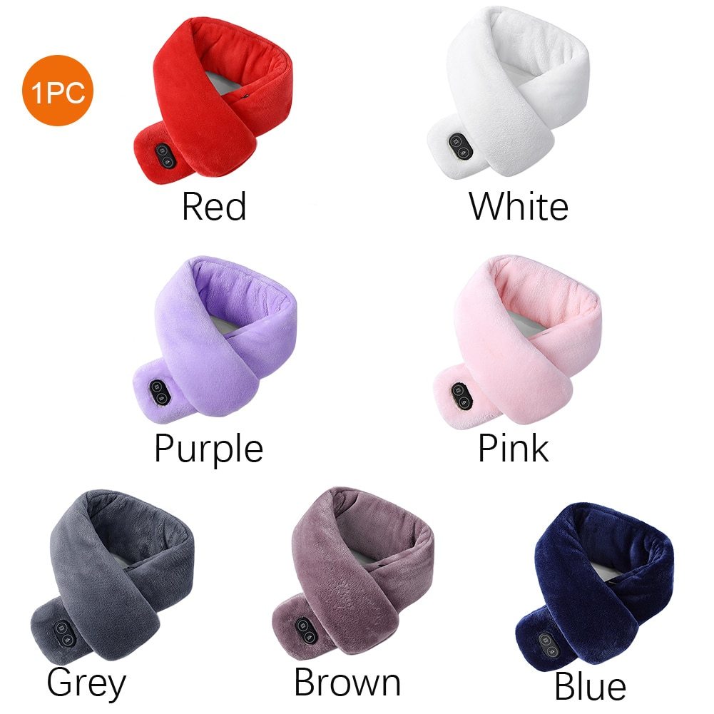 FlexiWarm Heated Scarf - 3  Heat Settings & USB Powered